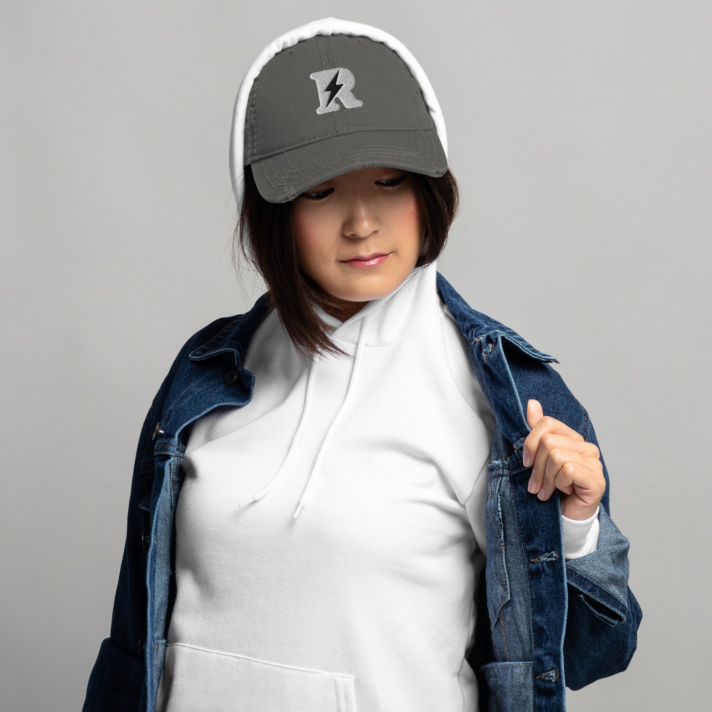 R-Bolt Logo Distressed Cap - Dark