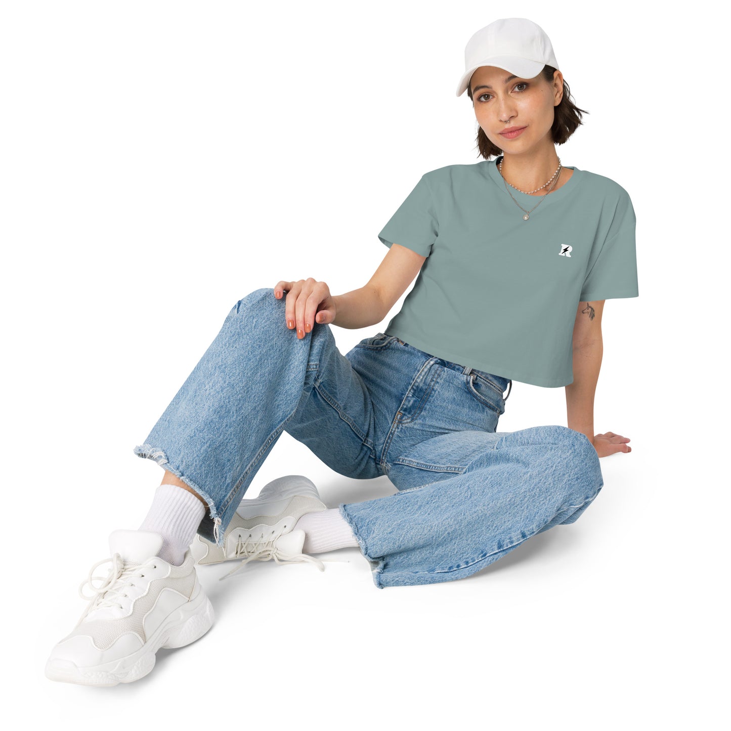 Womens R-Bolt Logo Crop Top - Dark